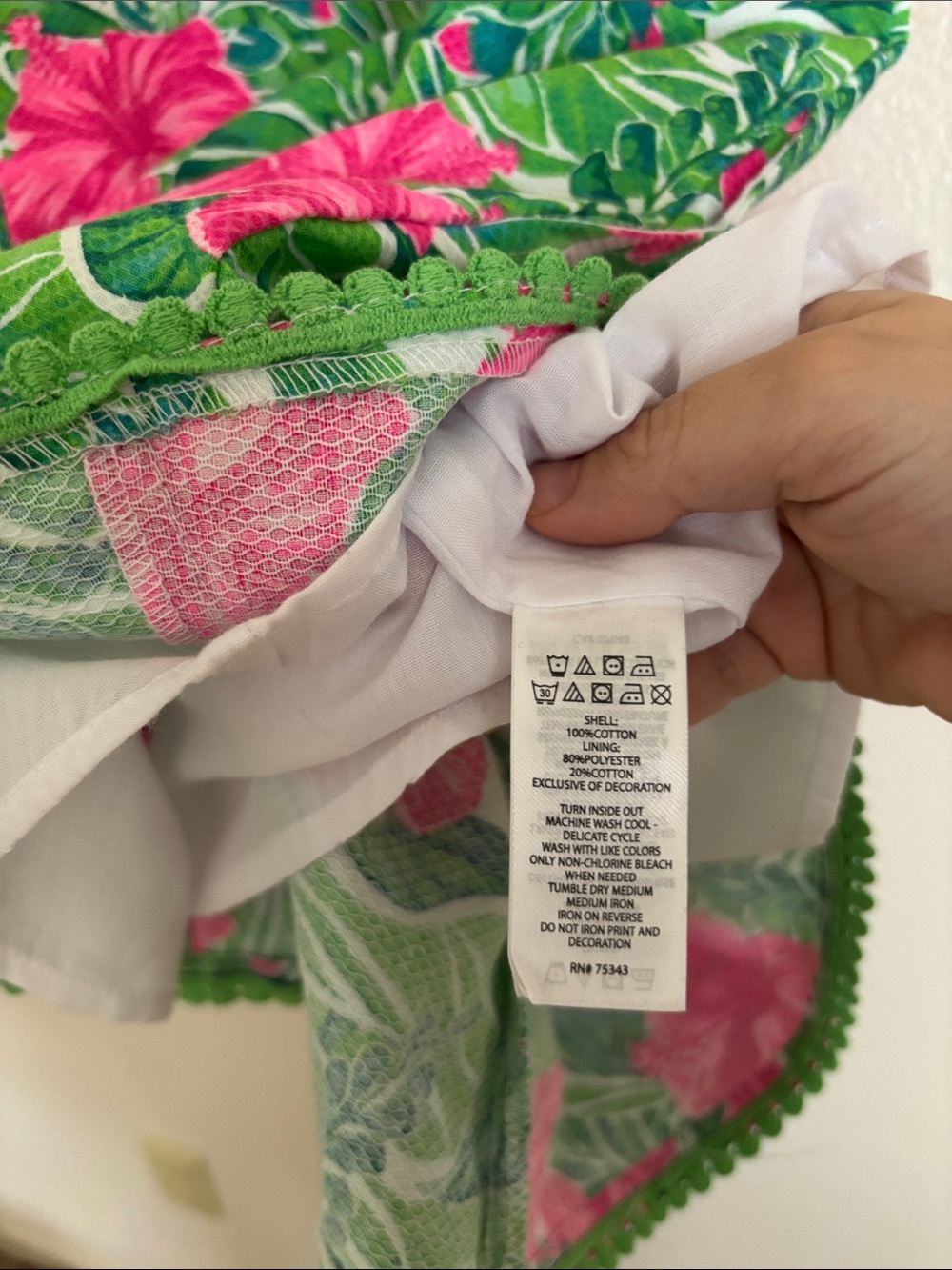 Tommy Bahama Girl’s Tropical Pink Flower Dress Size 8 - Picture 4 of 6